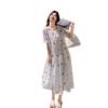 White embroidered dress women's summer new design sense loose belly and thin skirt
