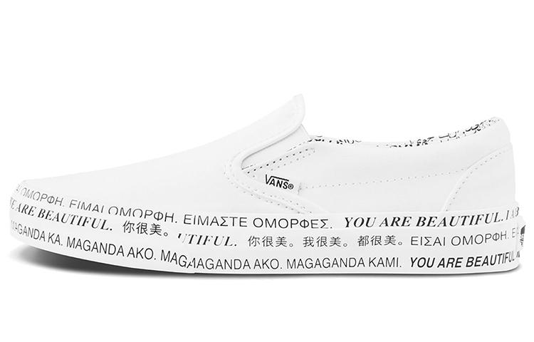 Vans X We Are Beautiful Классические слипоны  Белый Черный  Женские VN0A4U382Q2 35
