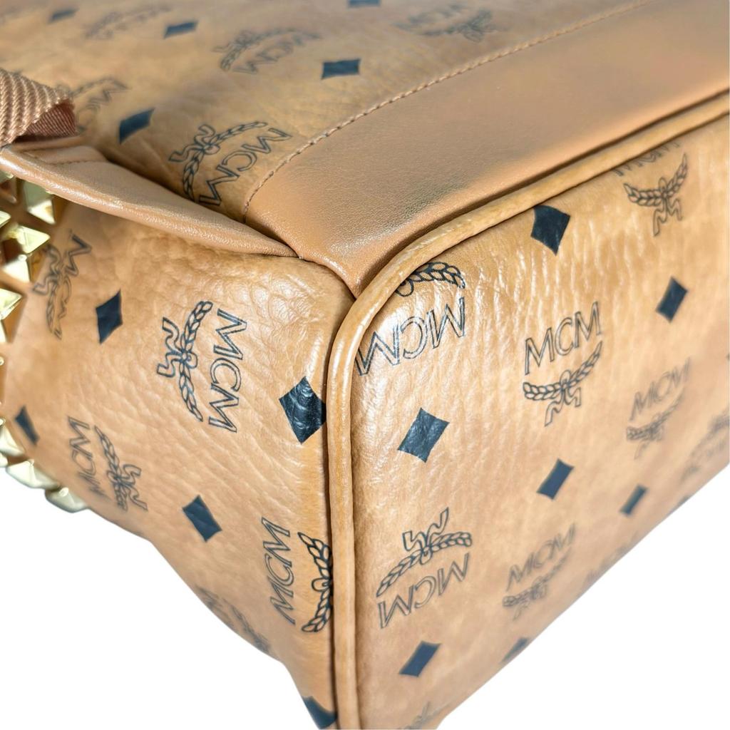 MCM Stark Sidestuds Visetos MMKAAVE15C0001 Backpack Â· Daypack light brown Women used