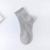5 Pairs Men's Breathable Cotton Socks Solid Color Black White Business Casual Sports Socks