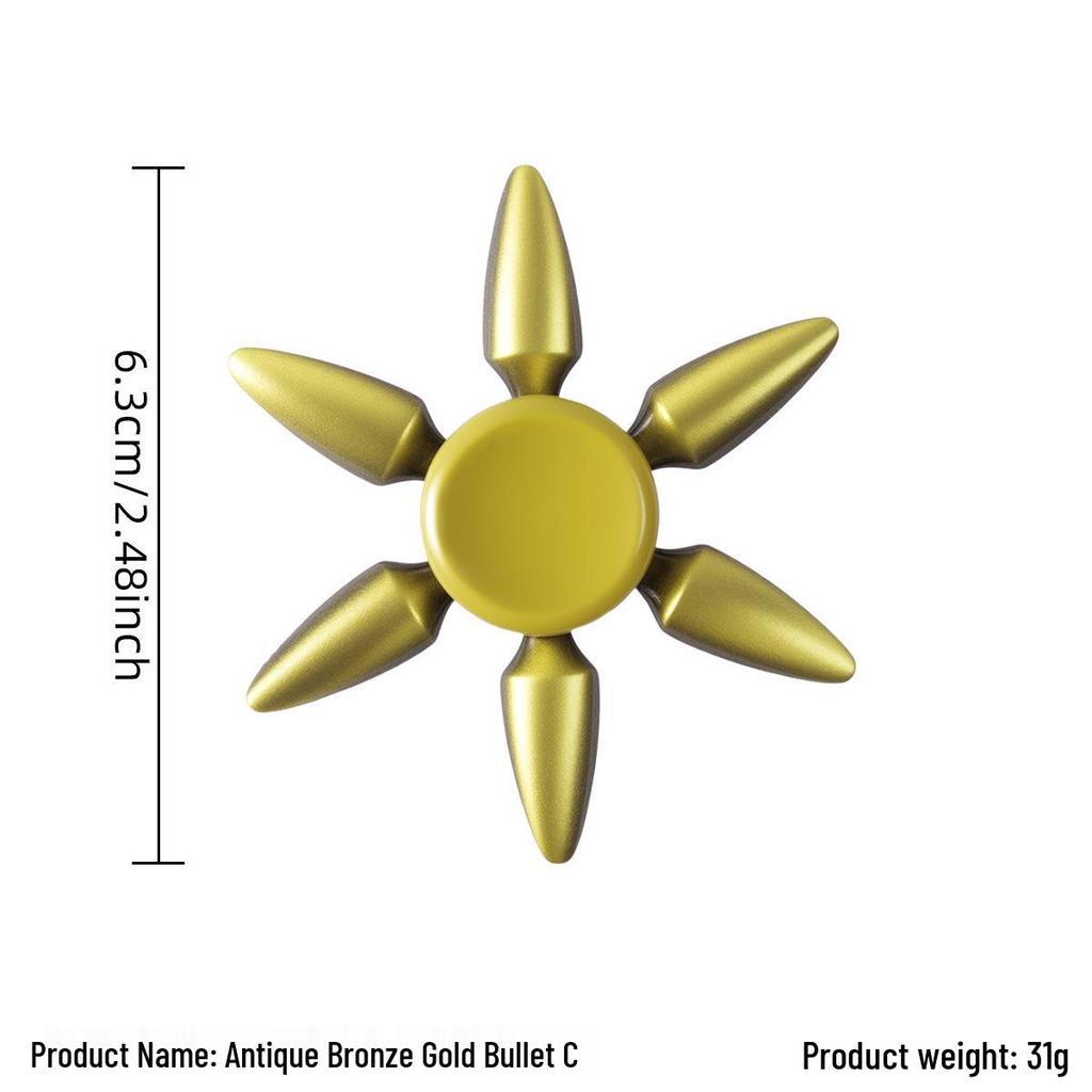Ancient Bronze Zinc Alloy Cross Fingertip Spinner - EDC Decompression Toy  