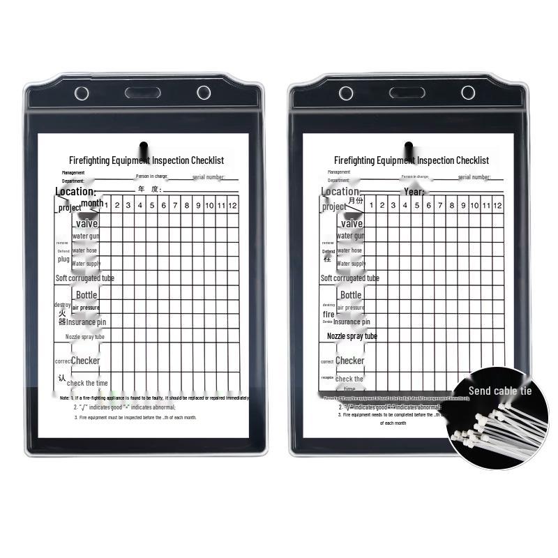 Набор инспекционных карточек для пожарного оборудования