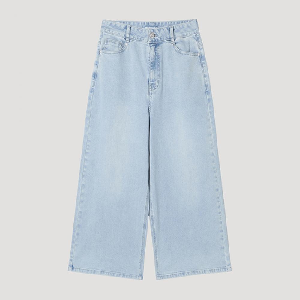 

[ShS S miSS] BaLloon Fit Crop Denim pantS SSmlp22120 Ll light blue/44