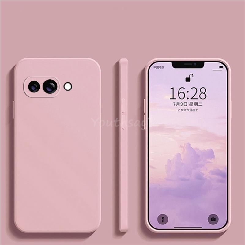 For Google Pixel 9a Case Liquid Silicone Plain Case Pixel 9a Cover TPU Anti-drop Phone Protector Cover Google Pixel 9 a Case