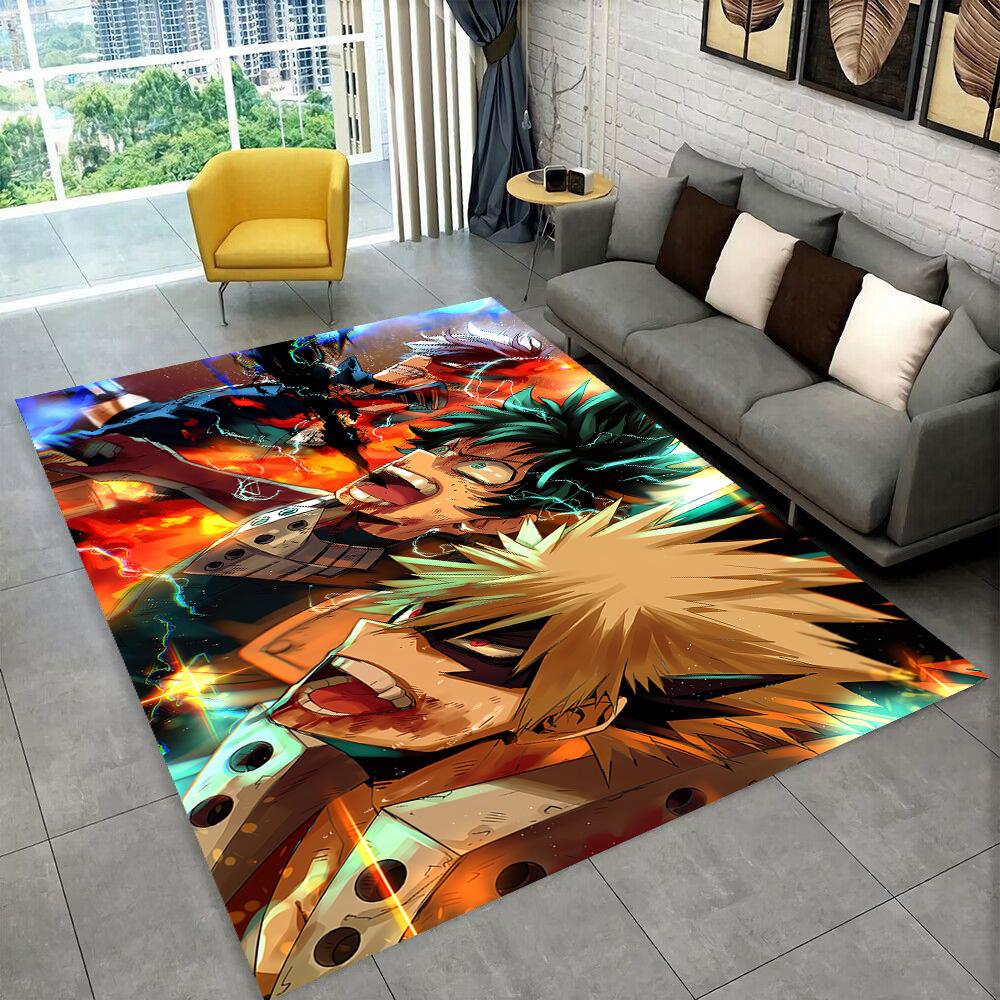 3D Cartoon My Hero Academia Deku Bakugou  Anime Carpet Rug for Living Room Bedroom Home Sofa Decoration,kids Non-slip Floor Mat