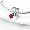 Copper 26 Letter A-Z Red Rose Charms Luminous Bead Fits Genuine Bracelets Do-It-Yourself Beautiful Jewellery Beautiful Gift For Women