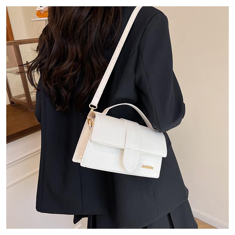 Borsa a Spalla Minimalista in Ecopelle Quadrata alla Moda Borsa a Tracolla per Donna