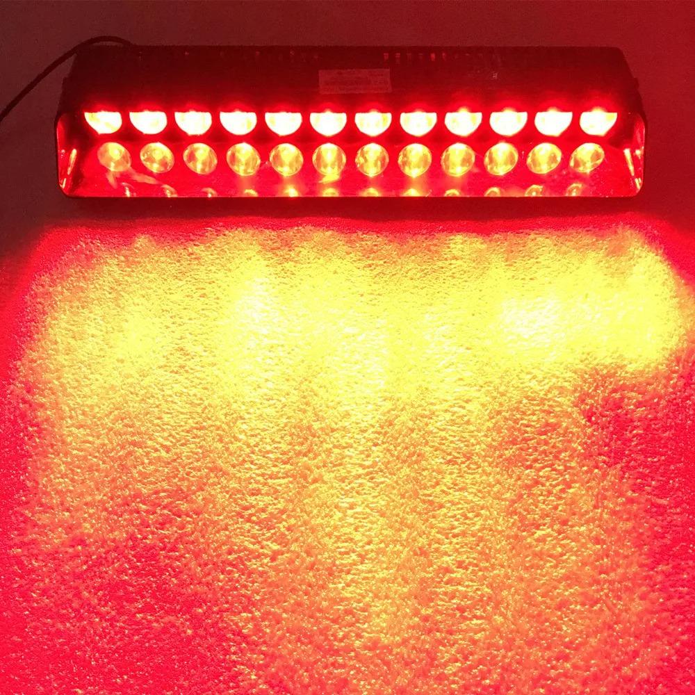 Car Strobe Flashing Windscreen Lamp 12LED Red/Blue Police Led Flasher Emergency Warning Light 12V 12W