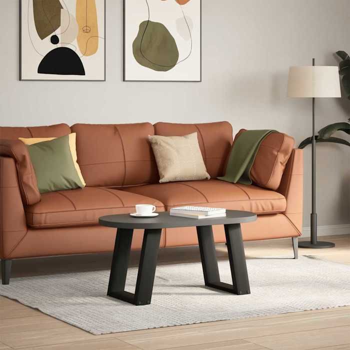 VidaXL Pieds de table basse en U 2 pièces Noir 38 x (42-43) cm Acier 4012760