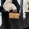 Fashion Spring New Retro British College Style Cylinder Bag Wide Shoulder Strap Single Shoulder Messenger Bag