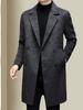 Men's Premium Double-Sided Wool Alpaca Double-Breasted Long Coat for Autumn/Winter