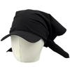 Delicate Self Tie Turban Baseball Caps Adjustable Size Hat Cycling Climbing Travel Summer Hat for Girl Woman Sunproof  Black