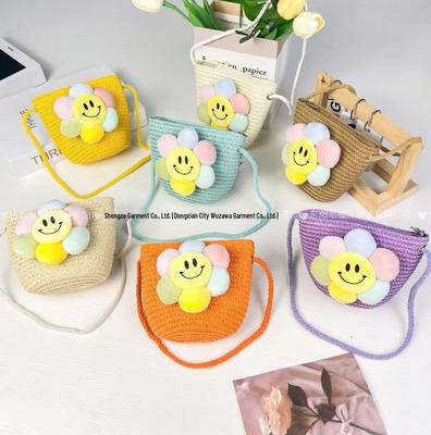 Adorable Straw Bag 2025: Kids' Summer Crossbody Coin Purse for Seaside Vacations