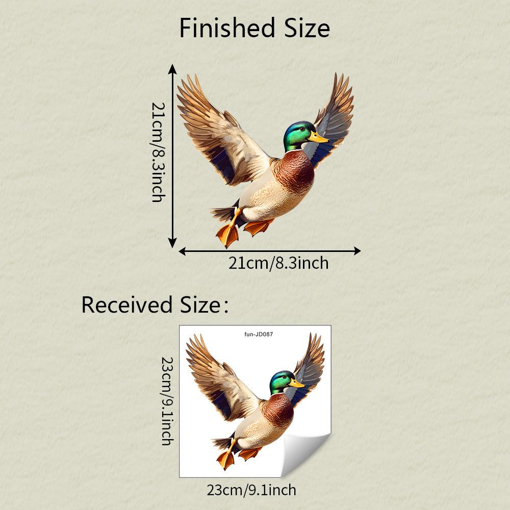 

Раскрашенная зеленоглазая утка, украшение и декор балконного стекла, электростатические УФ-наклейки на окна