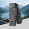 Men's Cargo 3/4 Pants - Vintage Loose-Fit Multi-Pocket Work Shorts