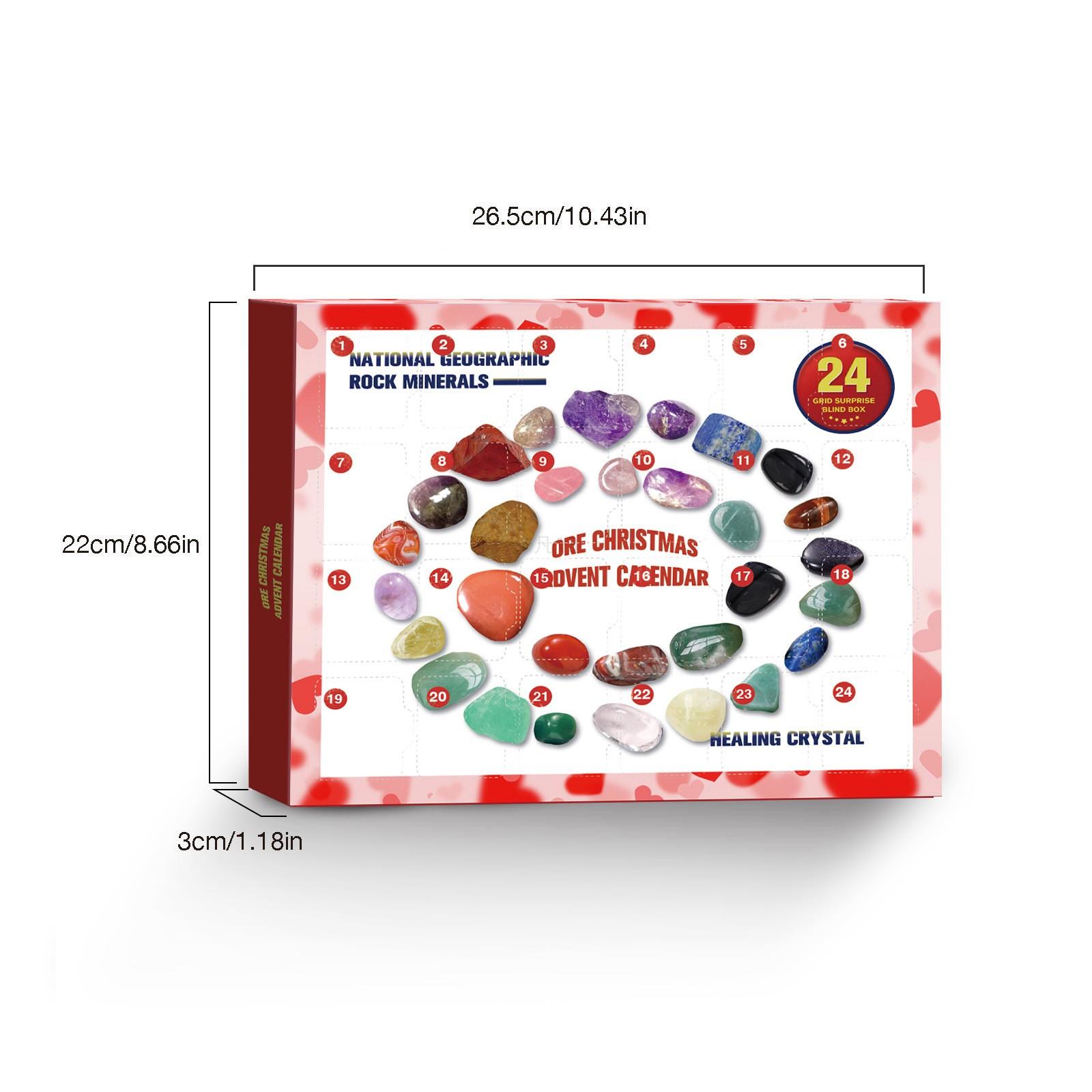 Christmas Advent Calendar for Kids Rock Collection Advent Calendar 2025 Advent Calendar For Kids With 24 Gemstones & For Friend