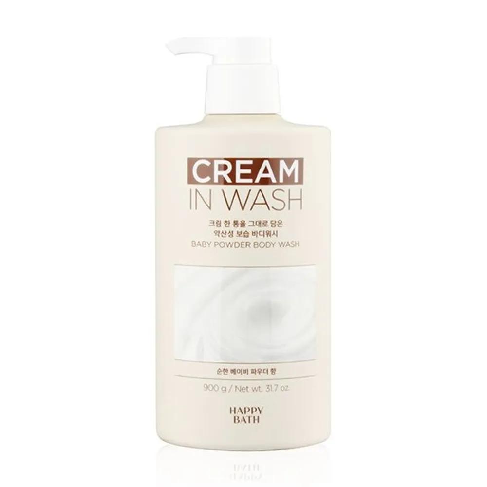 

HAPPY BATH Cream-in-Wash Baby Powder Body Wash 900g