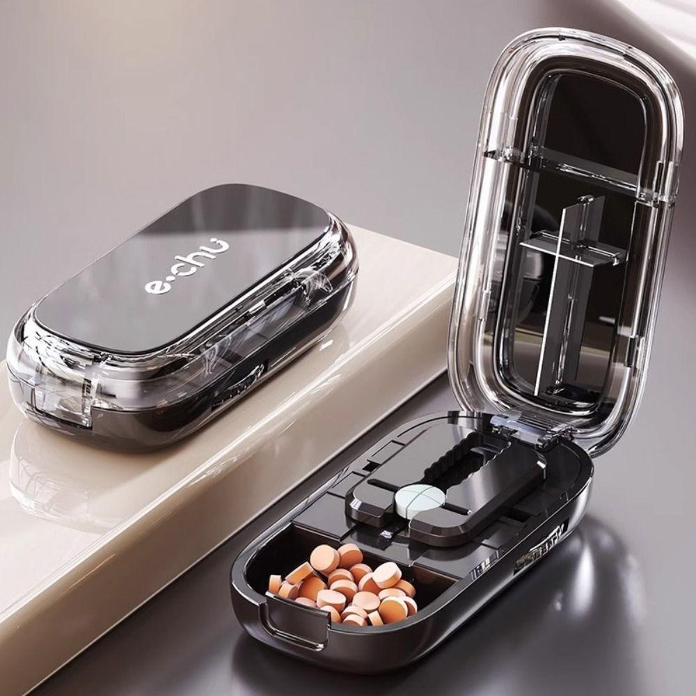 Precise Cutting Portable Pill Cutter Adjustable Daily Tablet Splitter Medicine Divider Case  Home