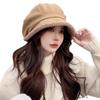 Classic Women Basin Cap Ear Protection Leisure Bucket Hat Autumn Winter Plush Beret Hat  Casual
