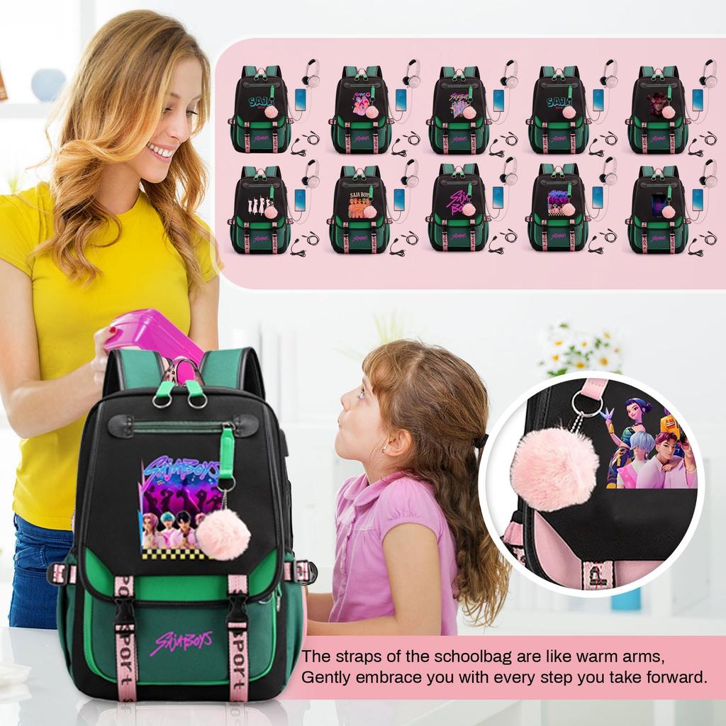 Backpack, Back To School, Cartoon Cute Travel Backpack Print Peripheral Double-shoulder Backpack For Teenagers, Students, Boys And Girls