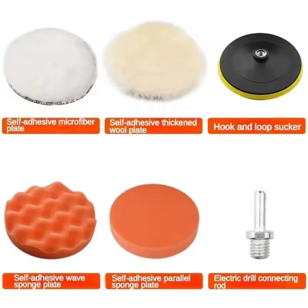 6pcs/set Universal Car Polishing Pad Kit 3/4/5/6/7 Inch Car Repair Tools Auto Detailing Waxing