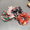 4pcs Set Fashionable Minimalist Girls' Christmas Hair Ties,High-Elasticity Non-Damaging Hair Bands with Christmas Element Prints