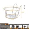 Elegant White Metal Mesh Railing Flower Stand