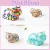 Cute Cat Resin Art Figurine With Crystals For Home Office Decor Gift For Kids