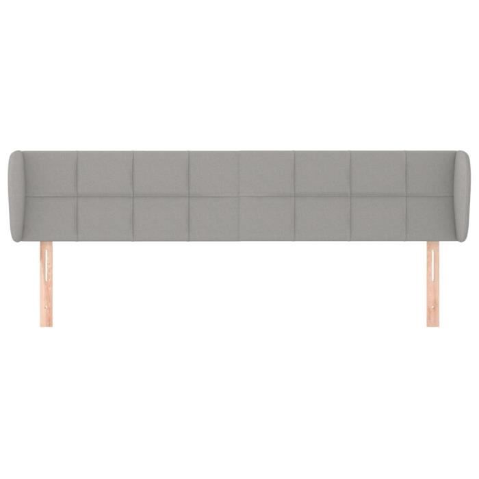 VidaXL Headboard with Ears Light Grey 183x23x78-88 Cm Fabric3117158