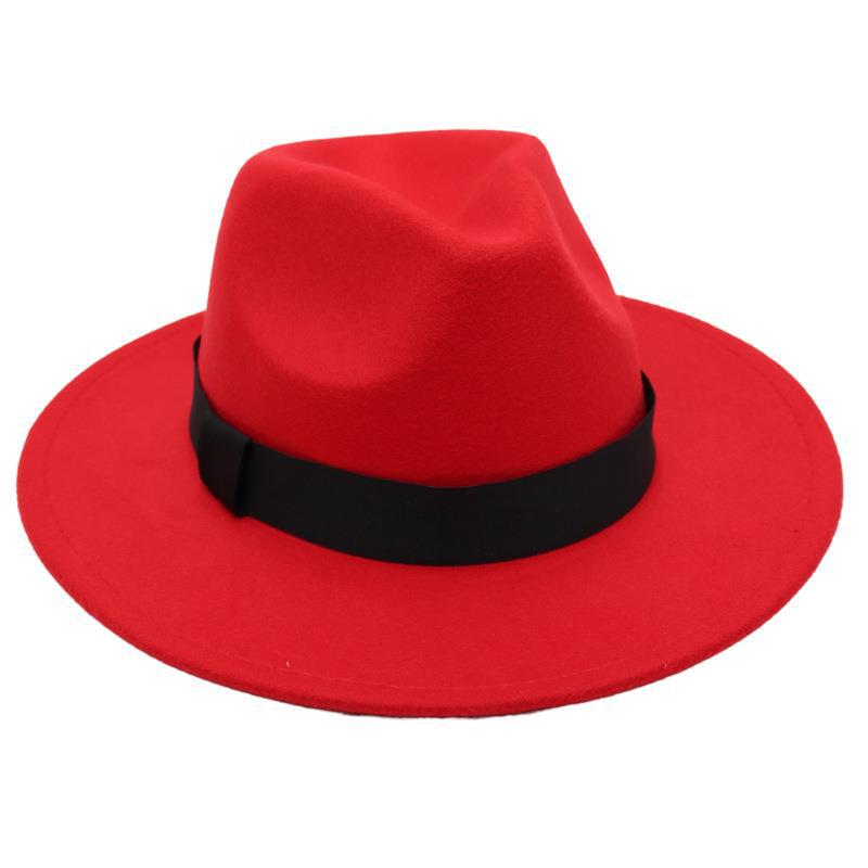 Shanghai Fedora Hat Tie-Dye Top Hat Jazz Hat Men And Women Felt Hat Temperament Woolen Hat Trend