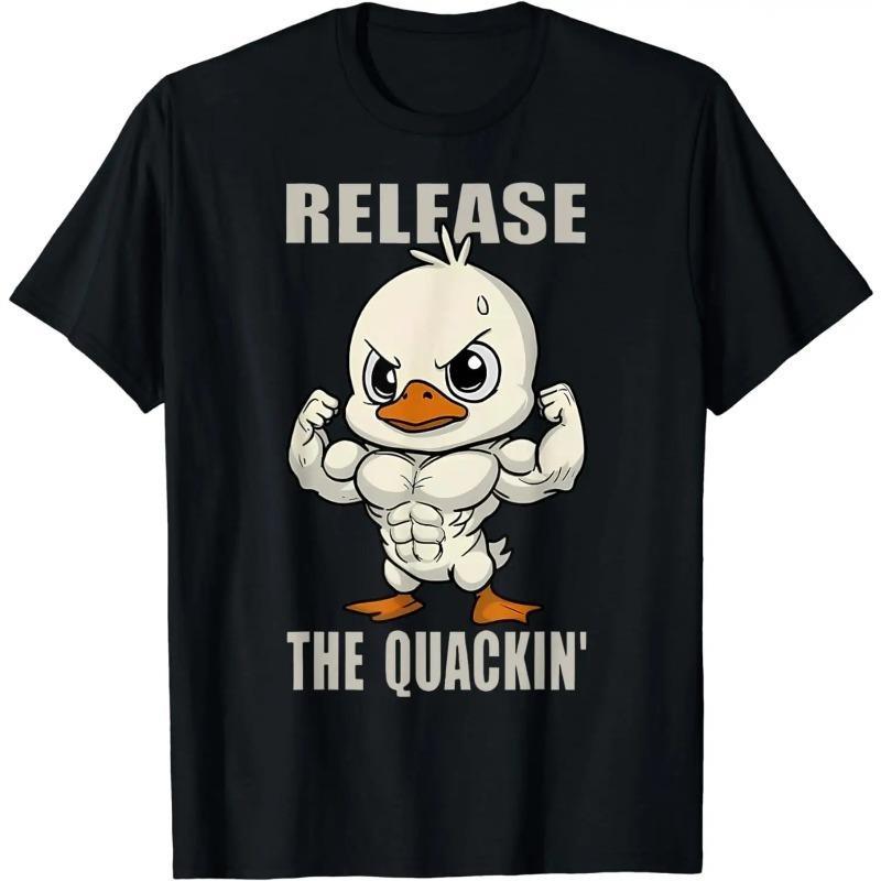 Fitness Duck Graphic Print Tshirt Unisex Unisex Women Summer Short Sleeve Fashion Brand Tee Luxury Casual Streetwear Tops