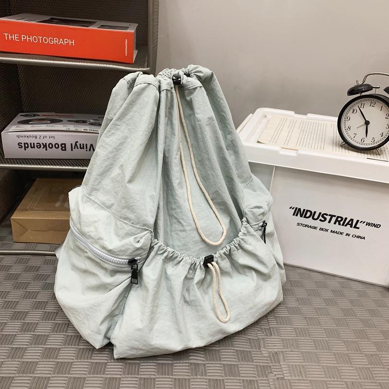 

Школьный рюкзак новый складной рюкзак многокарманный дизайн-бандл простой однотонный сумка для хранения отдых путешествия парный рюкзак тренд синий