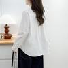 K72 Plus Size Women's Spring 2026 Korean-Style Embroidered Stretch Long Sleeve Slimming Shirt 1215