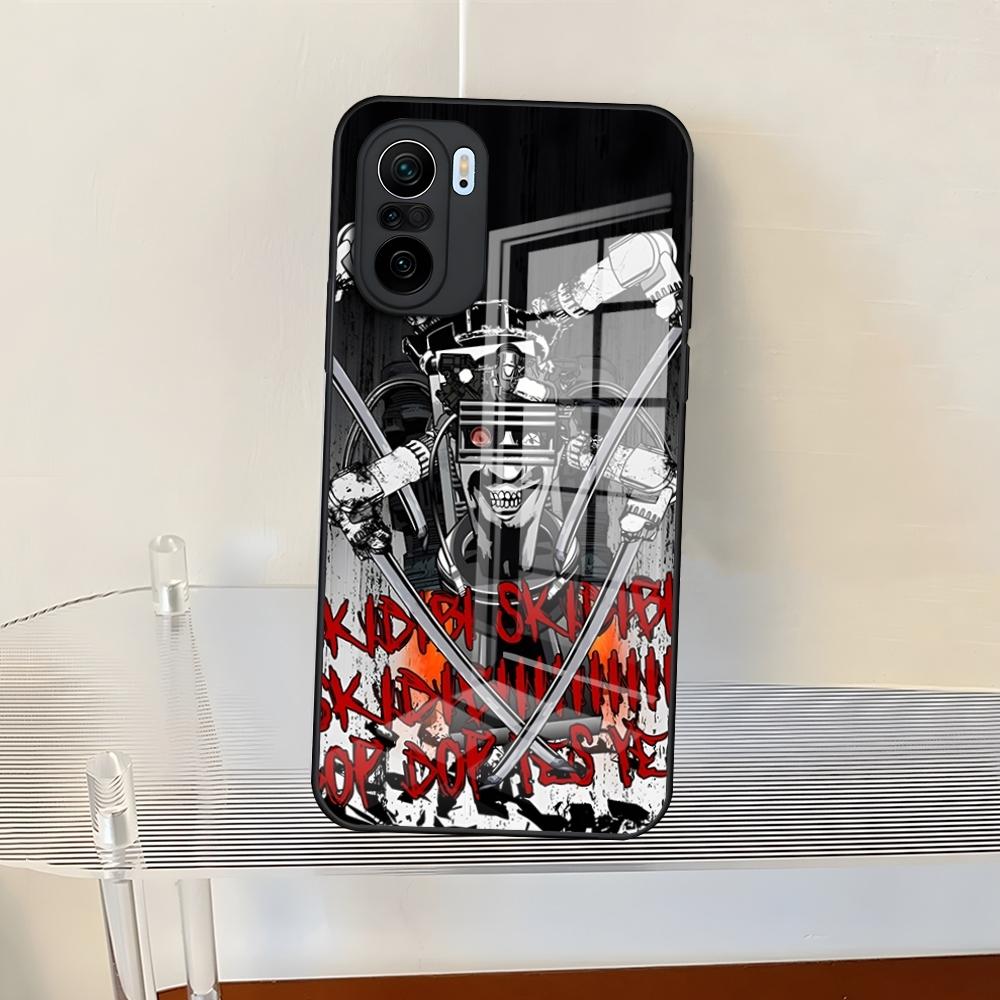 Skibidi Toilet Phone Case For Redmi 13 12 13c 12c Note 13 Pro Plus 11 12 Pro 10 12s 11s Tempered Glass Back Cover