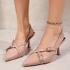 Fashion Sexy Ladies Pointed Toe Black Patent Leather Pumps Women 2025 Autumn Thin High Heels Sling Back Party Wedding Nude Shoes Woman