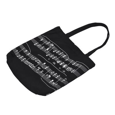 Yıkanabilir Pamuklu Bez Çanta Müzik Tote Omuz Bakkal Alışveriş Çantası