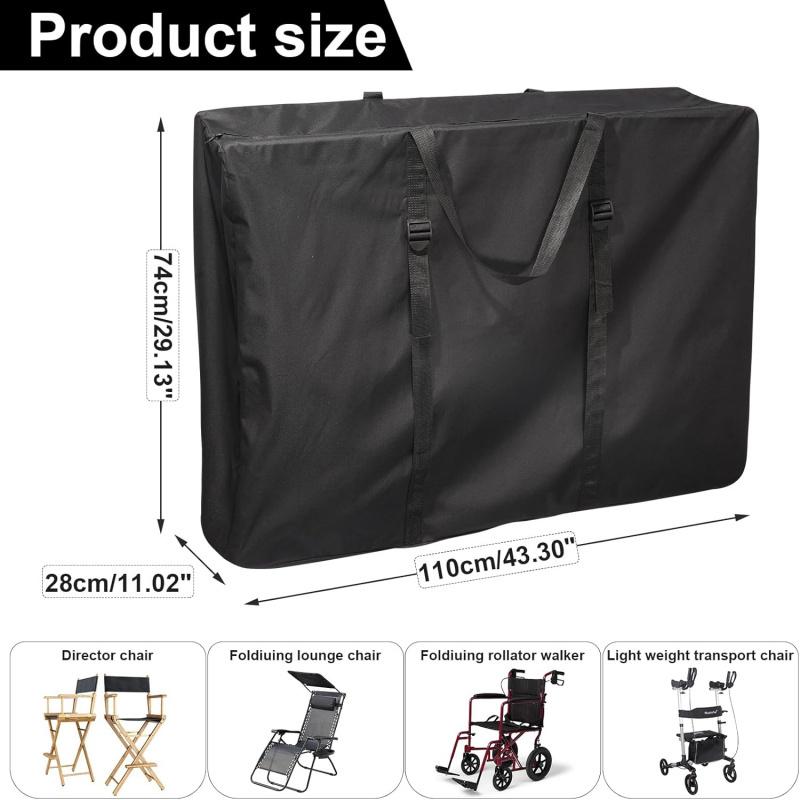 600D Christmas Storage Bag Folding Chair Storage Bag Extra Large Heavy Duty, With Zipper and Handle, Suitable for Folding Beds