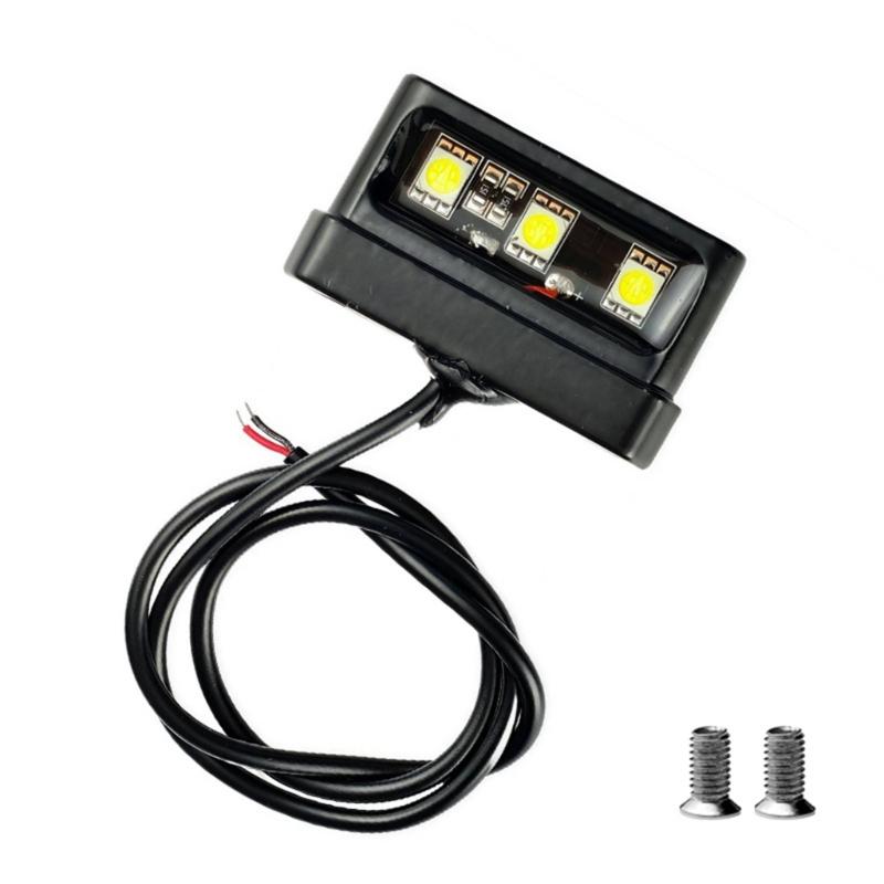 Shockproof License Lamp Bright LED Lighting Waterproof Housing Universal Easy Setups for Motorcycle Electric Vehicle