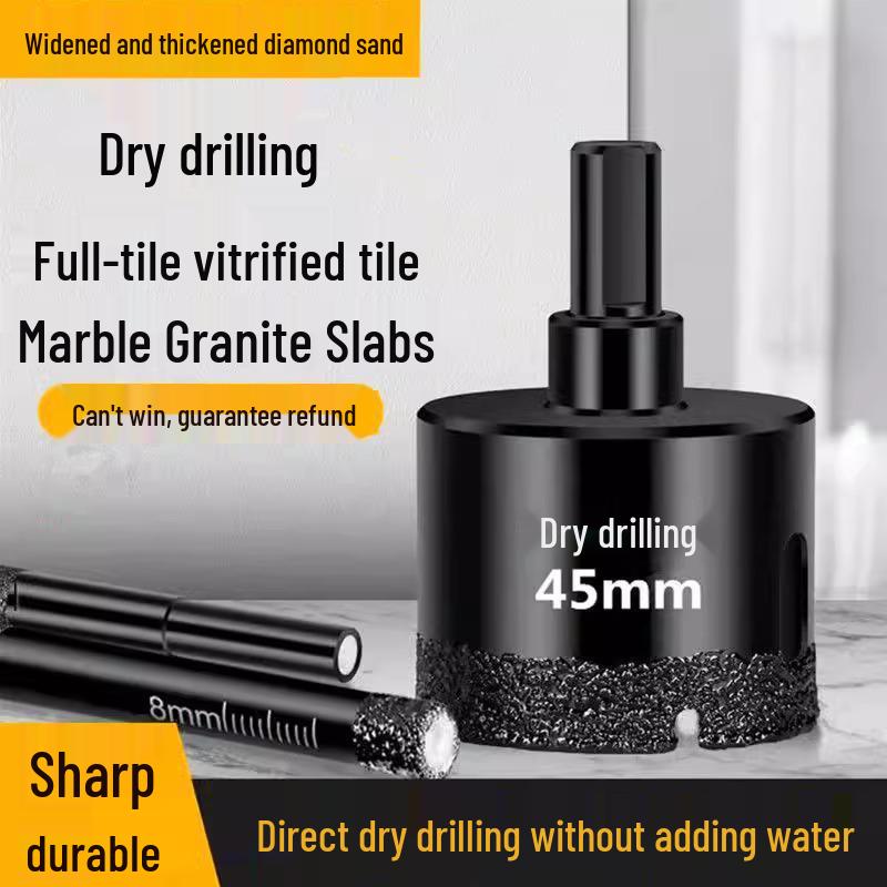 Dry Diamond Hole Saw for Porcelain, Glass, Marble, and Ceramic Drilling