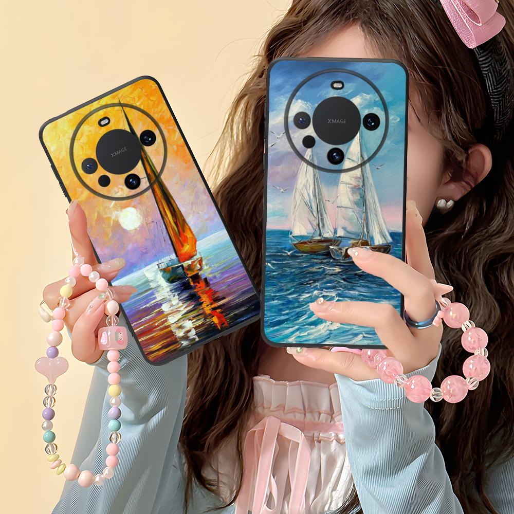 Abstract Oil Painting Phone Case for Huawei Mate 60 50 40 30 20 10 Pro Plus Lite E 5G Soft TPU Shockproof Cover