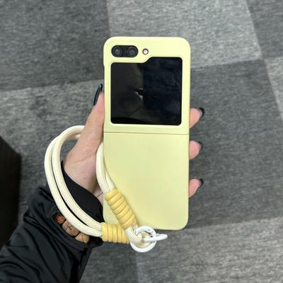 Cremige Matte Klapphandyhülle Einfache einfarbige Samsung Handy-Accessoires für Galaxy Z Flip 3 4 5 6