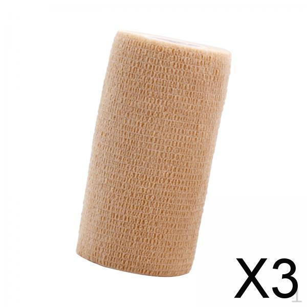 

3x Self Adhesives Bandage Wrap Vet Skin Colour Elastic Cohesive for Sports