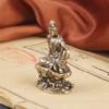 Vintage Brass Water Moon Desktop Ornament Free Guanyin Bodhisattva Buddha Statue Craft Antique Copperware Wholesale