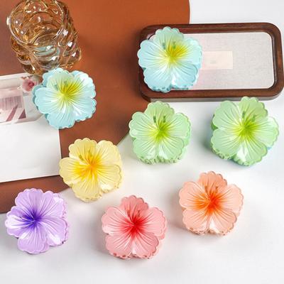Blumenförmige Haarspange Farbverlauf Hinterkopf Haarklammer Haarstyling-Accessoire Strandurlaub Haarschmuck