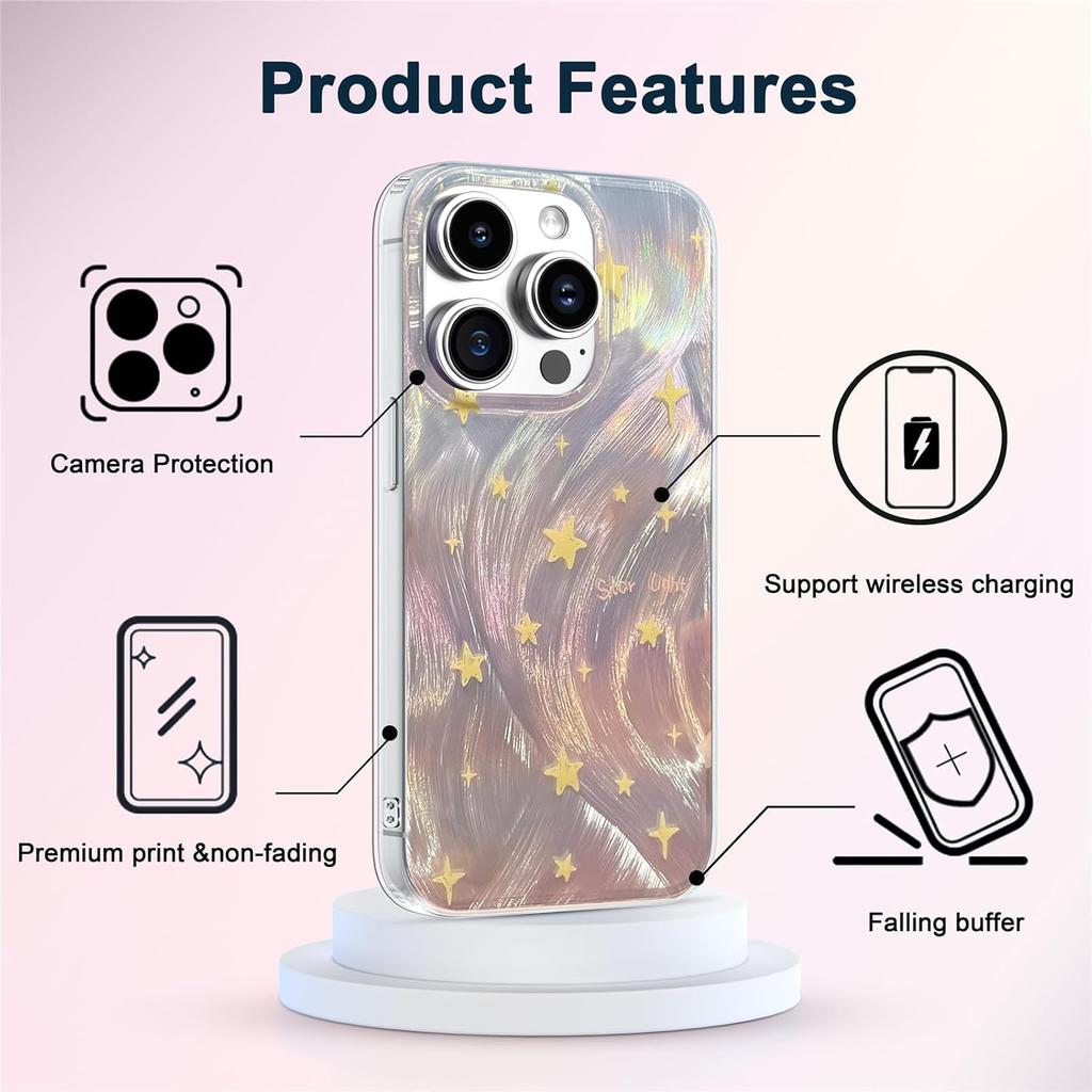 Suitable for 6.1-inch iPhone12/12Pro flash star ultra-thin anti-drop hard case women's