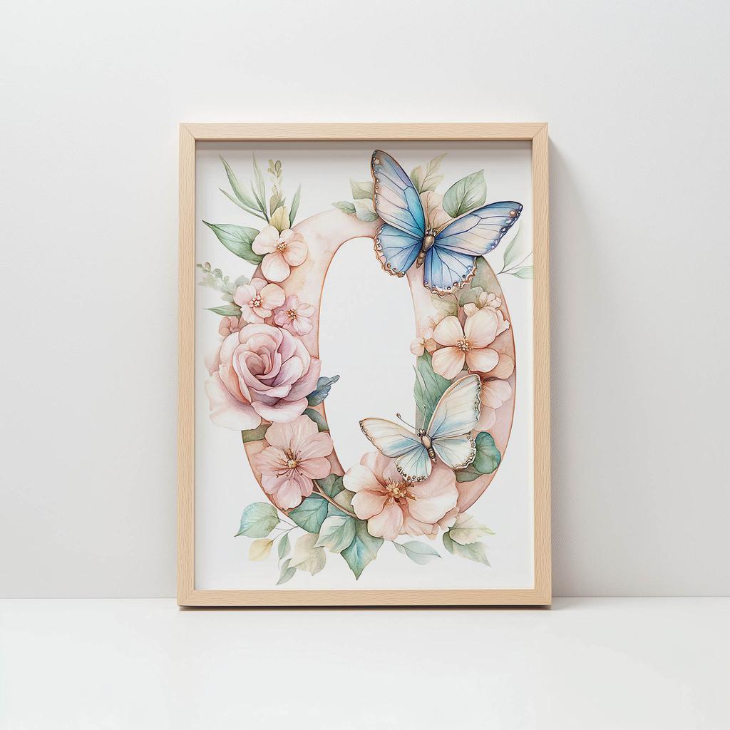 Round Magic - Poster With The Letter "O" Round Magic - Poster With The Letter "O", 70X100 Cm, Without Frame, Premium Canvas On Stretcher