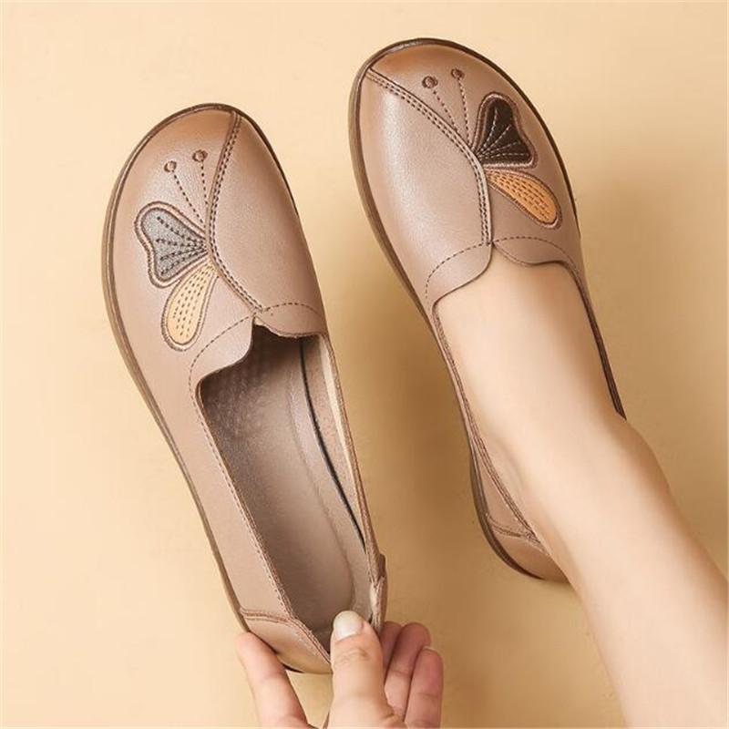 Women Shoes Comfort Slip-On Ladies Loafers Shoes for Women Hand Sewing Thread Mom Flats Outdoor Low Heels Women Shoes