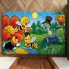 Cartoon M-Maya the B-Bee Floor Mat Soft Flannel Floor Mat  Suitable for Entryways, Living Rooms, Bedrooms, and Bathrooms
