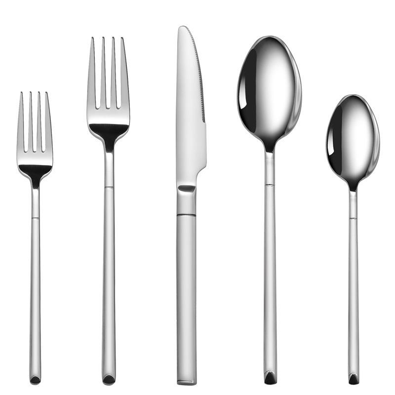 High-grade Gold Cutlery Set: Thickened 304 Stainless Steel Knight Knife, Fork, Spoon for Western Food and Steak (4-piece)