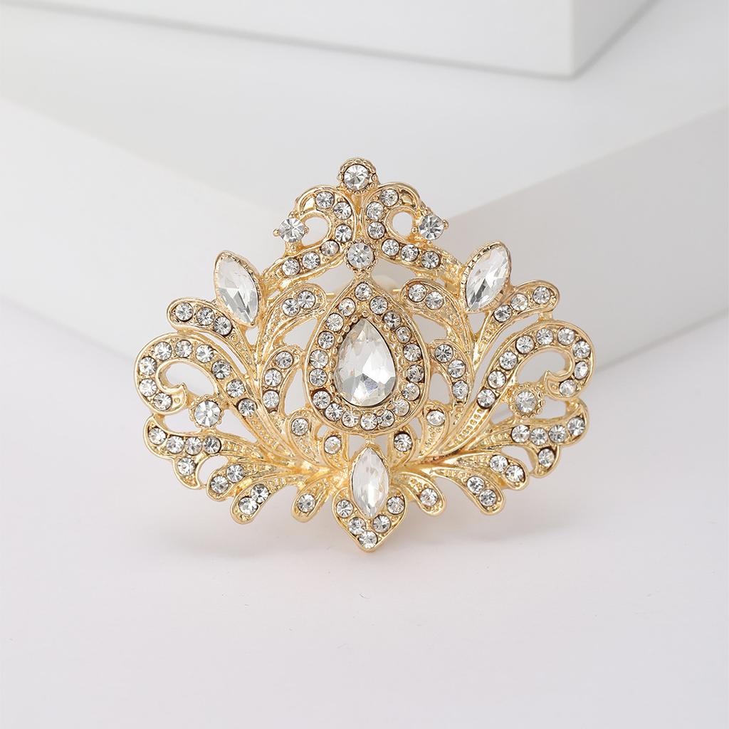Retro Fashion Court Rhinestone Brooch, High-End Versatile Clothes Pin Fixed Clothes